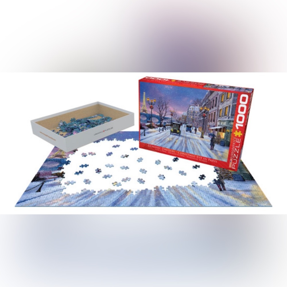 Christmas Eve in Paris - 1000pc Jigsaw Puzzle by EuroGraphics NWT Factory Sealed - Picture 2 of 6
